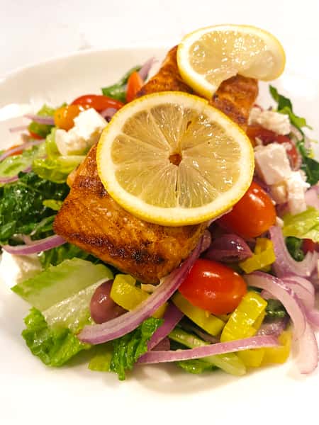 Greek Salad Add Salmon 2